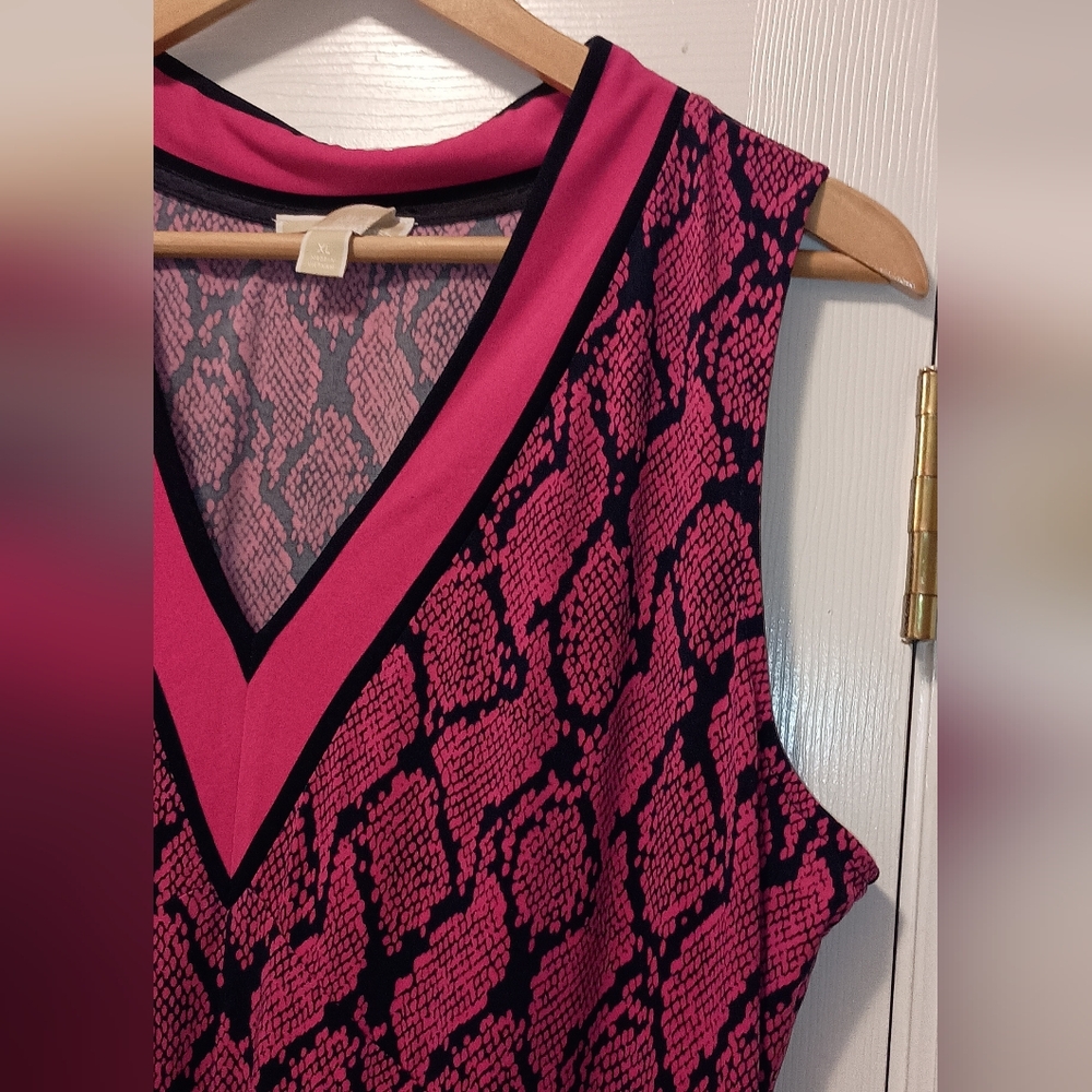 Michael Kors Pink Blue Python Print Maxi Dress Si… - image 7